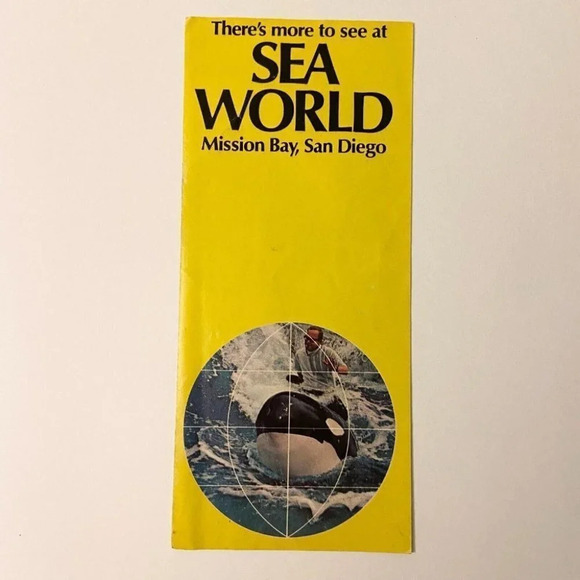 Vintage Sea World Mission Bay San Diego  Travel Guide Brochure - Picture 1 of 11